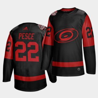 Carolina Hurricanes #22 Brett Pesce Black Men's 2021 Stadium Series Outdoor Game Jersey