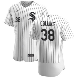 Chicago White Sox #38 Zack Collins Men's Nike White Home 2020 Authentic Player MLB Jersey