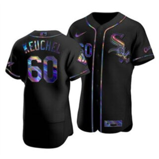 Chicago White Sox #60 Dallas Keuchel Men's Nike Iridescent Holographic Collection MLB Jersey - Black