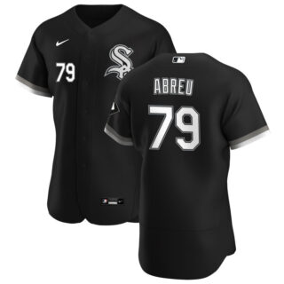 Chicago White Sox #79 Jose Abreu Men's Nike Black Alternate 2020 Authentic Player MLB Jersey
