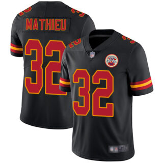 Chiefs #32 Tyrann Mathieu Black Men's Stitched Football Limited Rush Jersey