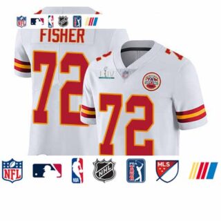 Chiefs #72 Eric Fisher White Super Bowl LIV Bound Men's Stitched Football Vapor Untouchable Limited Jersey