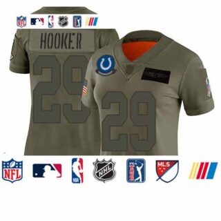 Colts #29 Malik Hooker Camo Women's Stitched Football Limited 2019 Salute to Service Jersey