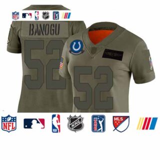 Colts #52 Ben Banogu Camo Women's Stitched Football Limited 2019 Salute to Service Jersey