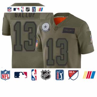 Cowboys #13 Michael Gallup Camo Youth Stitched Football Limited 2019 Salute to Service Jersey