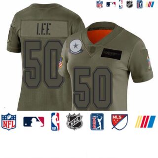 Cowboys #50 Sean Lee Camo Women's Stitched Football Limited 2019 Salute to Service Jersey
