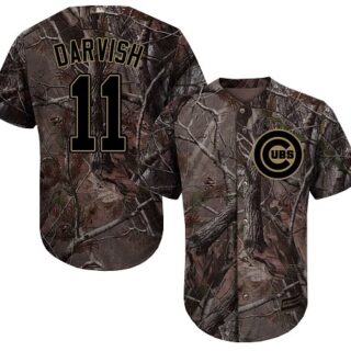 Cubs #11 Yu Darvish Camo Realtree Collection Cool Base Stitched Youth Baseball Jersey