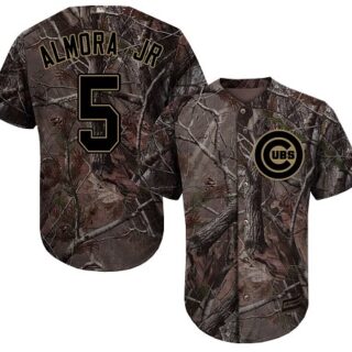 Cubs #5 Albert Almora Jr. Camo Realtree Collection Cool Base Stitched Youth Baseball Jersey