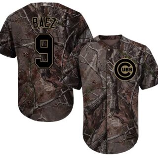 Cubs #9 Javier Baez Camo Realtree Collection Cool Base Stitched Youth Baseball Jersey