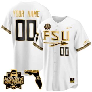 Custom Florida State Seminoles 2024 College World Series Vapor Premier Limited Stripes White Jersey V2 All Stitched