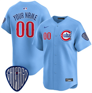 Custom Men's Chicago Cubs Blue Alternate Vapor Premier Limited Jersey All Stitched Blue