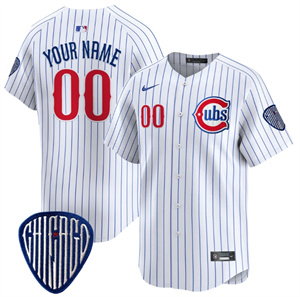 Custom Men's Chicago Cubs Blue Alternate Vapor Premier Limited Jersey All Stitched Pinstripe