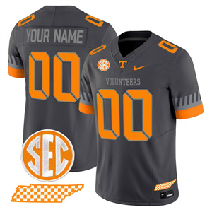 Custom Tennessee Volunteers 2025 'Smokey Grey Series' Vapor Limited Jersey V2 All Stitched Anthracite