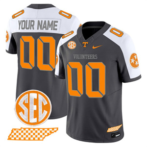 Custom Tennessee Volunteers 2025 'Smokey Grey Series' Vapor Limited Jersey V2 All Stitched Anthracite Alternate