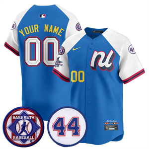 Custom National League 2025 MLB All-Star Jersey V3 All Stitched Blue Alternate