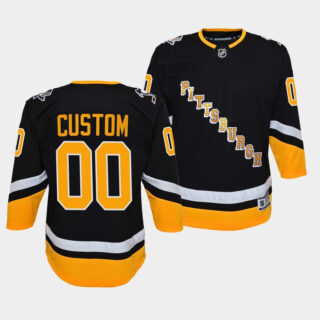 Custom Pittsburgh Penguins 2021 2022 Black Stitched Jersey