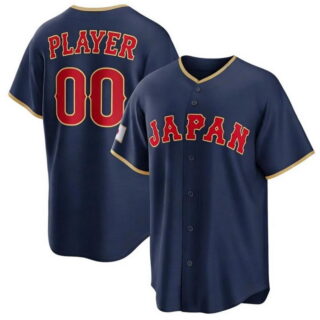 Custom Men's Japan Team Baseball Jersey 2026 World Baseball Navy Classic Stadium Stitched Jerseys
