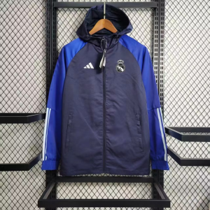 Customizable logo Windbreaker Jacket Adidas Dark BLue