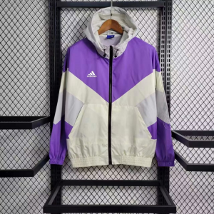 Customizable logo Windbreaker Jacket Adidas Purple
