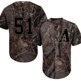 Diamondbacks #51 Randy Johnson Camo Realtree Collection Cool Base Stitched Baseball Jersey