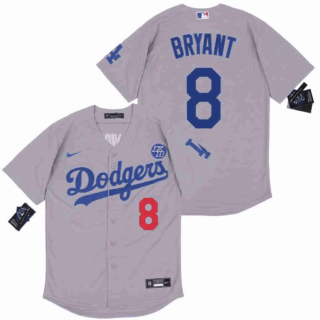 Dodgers 8 Kobe Bryant Gray 2020 Nike KB Cool Base Jersey