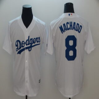 Dodgers 8 Manny Machado White Cool Base Jersey