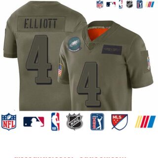 Eagles #4 Jake Elliott Camo Youth Stitched Football Limited 2019 Salute to Service Jersey