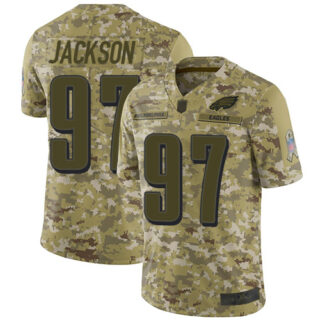 Eagles #97 Malik Jackson Camo Men's Stitched Football Limited 2018 Salute To Service Jersey