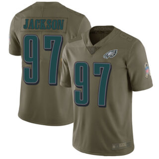Eagles #97 Malik Jackson Olive Men's Stitched Football Limited 2017 Salute To Service Jersey