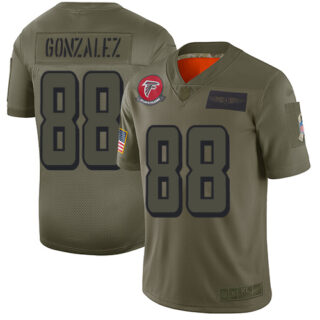 Falcons #88 Tony Gonzalez Camo Men's Stitched Football Limited 2019 Salute To Service Jersey