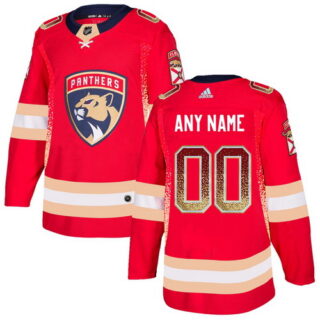 Florida Panthers Red Men's Customized Drift Fashion Adidas Jersey