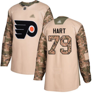 Flyers #79 Carter Hart Camo Authentic 2017 Veterans Day Stitched Hockey Jersey