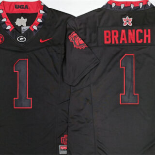 Georgia Bulldogs #1 Zachariah Branch White 2026 F.U.S.E. Stitched Jersey