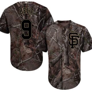 Giants #9 Brandon Belt Camo Realtree Collection Cool Base Stitched Baseball Jersey