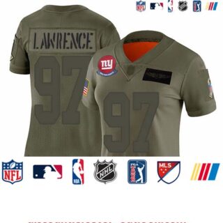 Giants #97 Dexter Lawrence Camo Women's Stitched Football Limited 2019 Salute to Service Jersey