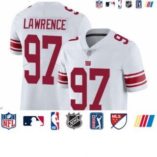 Giants #97 Dexter Lawrence White Youth Stitched Football Vapor Untouchable Limited Jersey
