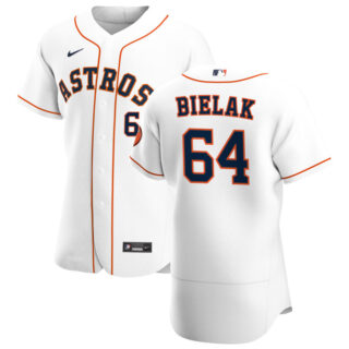 Houston Astros #64 Brandon Bielak Men's Nike White Home 2020 Authentic Player MLB Jersey