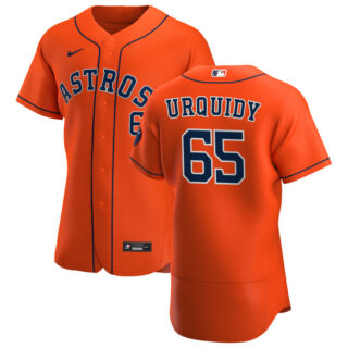 Houston Astros #65 Jose Urquidy Men's Nike Orange Alternate 2020 Authentic Team MLB Jersey