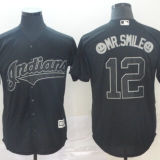 Indians 12 Francisco Lindor Black 2019 Players' Weekend Player Jersey