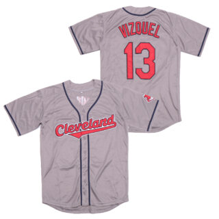 Indians 13 Omar Vizquel Gray Turn Back The Clock Jersey