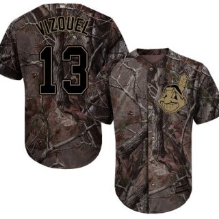 Indians #13 Omar Vizquel Camo Realtree Collection Cool Base Stitched Youth Baseball Jersey