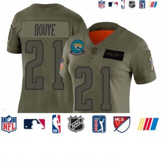 Jaguars #21 A.J. Bouye Camo Women's Stitched Football Limited 2019 Salute to Service Jersey