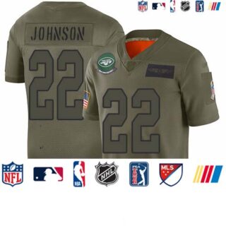 Jets #22 Trumaine Johnson Camo Youth Stitched Football Limited 2019 Salute to Service Jersey