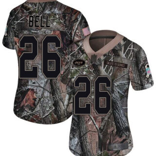 Jets #26 Le'Veon Bell Camo Women's Stitched Football Limited Rush Realtree Jersey