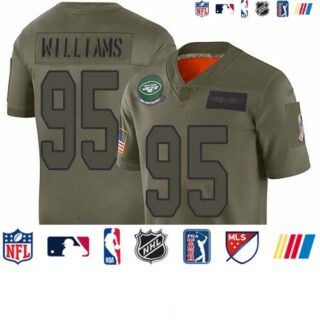 Jets #95 Quinnen Williams Camo Men's Stitched Football Limited 2019 Salute To Service Jersey