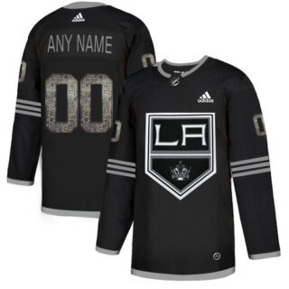 Kings Black Shadow Logo Print Men's Customized Adidas Jersey