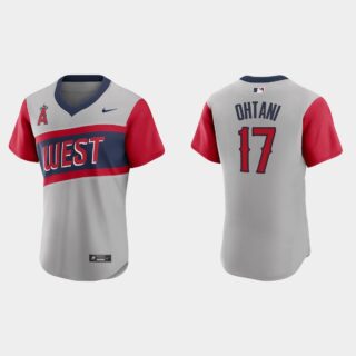 Los Angeles Angels #17 Shohei Ohtani Men's Nike Gray 2021 Little League Classic Authentic MLB Jersey