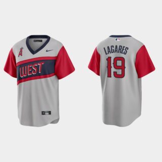 Los Angeles Angels #19 Juan Lagares Men's Nike Gray 2021 Little League Classic Game MLB Jersey