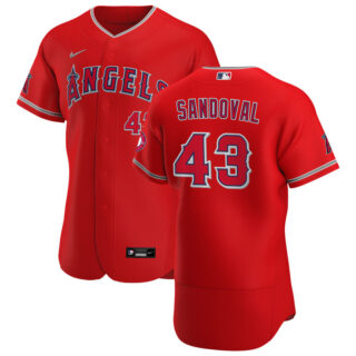 Los Angeles Angels #43 Patrick Sandoval Men's Nike Red Alternate 2020 Authentic Player MLB Jersey