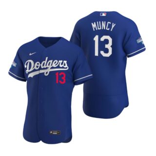 Los Angeles Dodgers 13 Max Muncy Royal 2020 World Series Champions Authentic Jersey